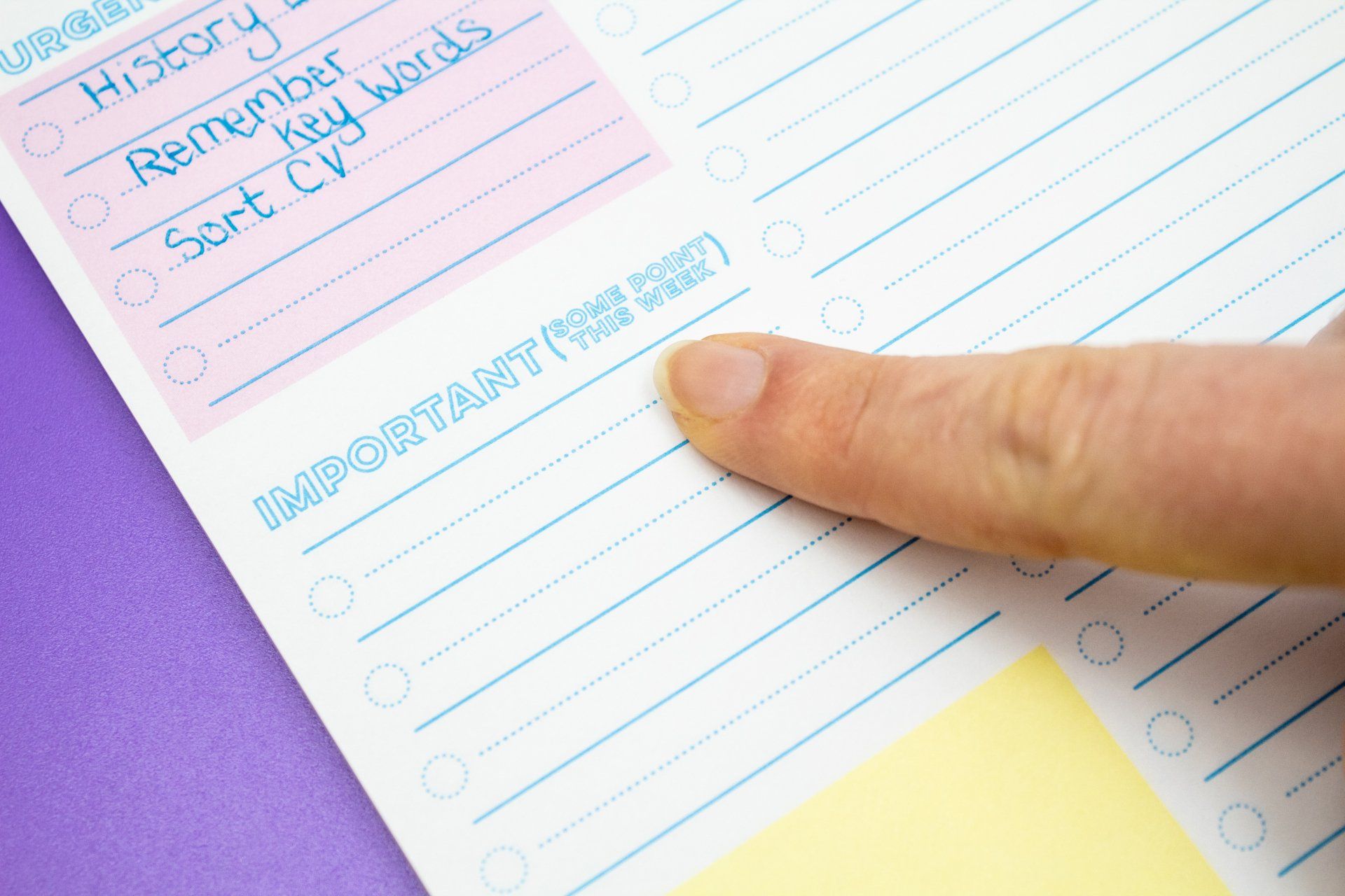 Get it done pad by Silvine filled out on a desk