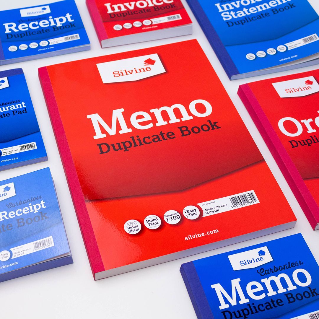 Duplicate and Triplicate books by Silvine on a white background