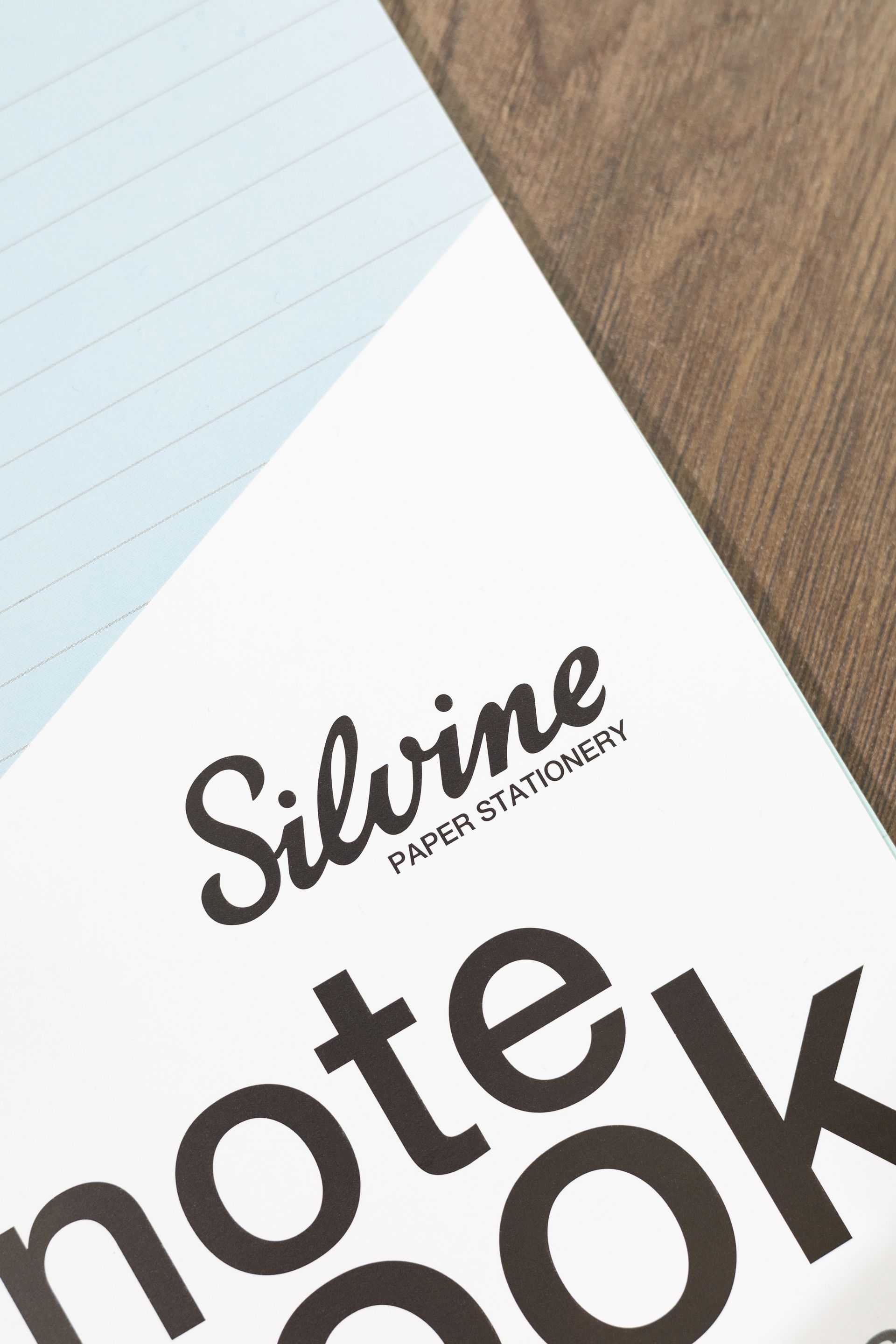 Silvine's 2025 logo on a notebook cover