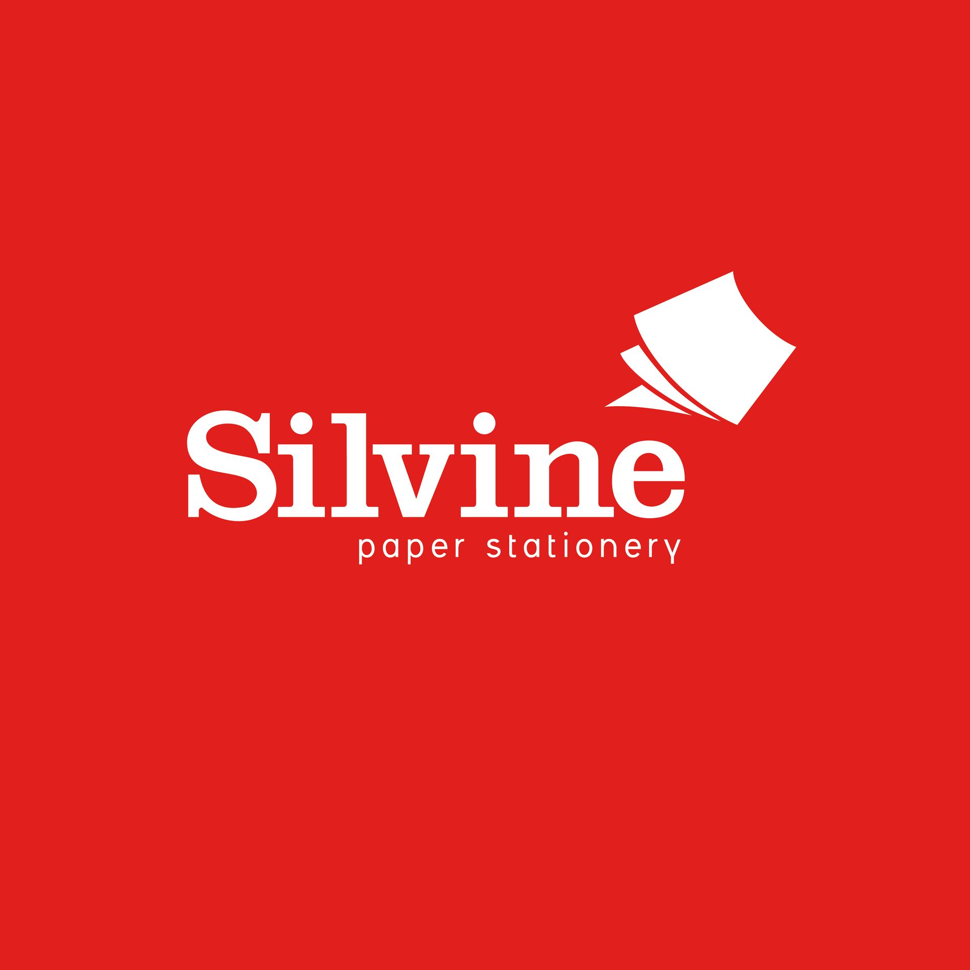 Silvine's previous logo on red background with white lettering.