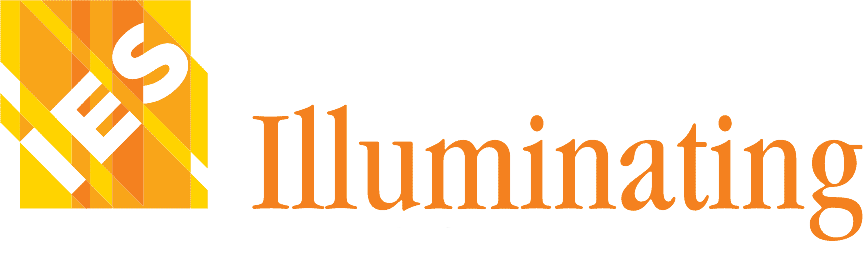 Logo orange « Illuminating » avec une icône géométrique stylisée jaune et blanche à gauche