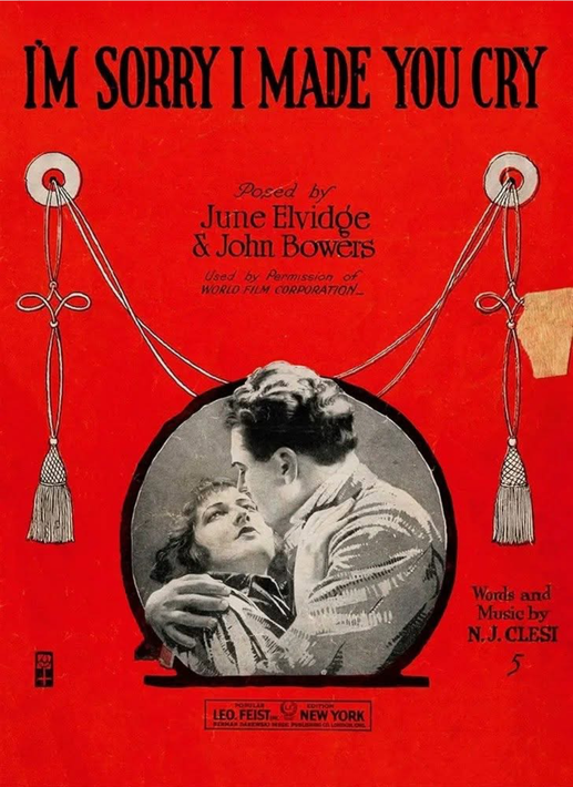 Rode vintage filmposter met de tekst 