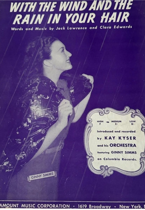 Vintage paarse bladmuziekomslag voor 