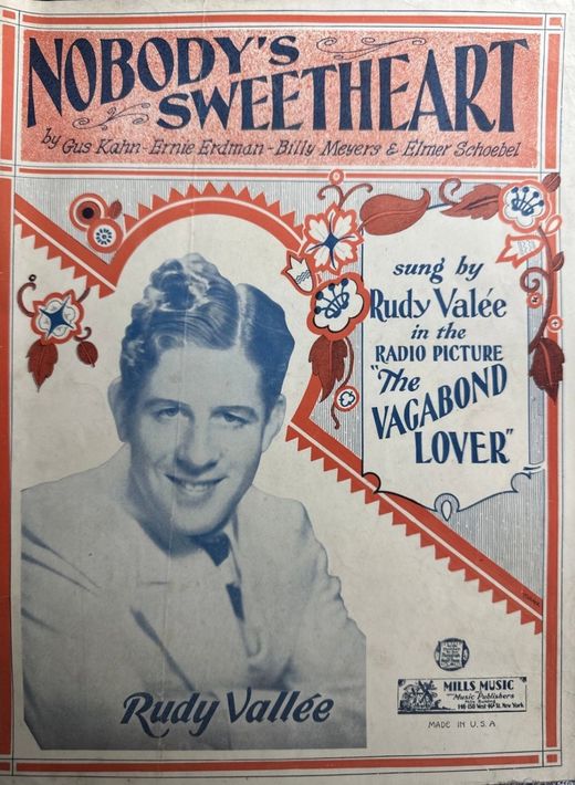 Vintage bladmuziekomslag voor 