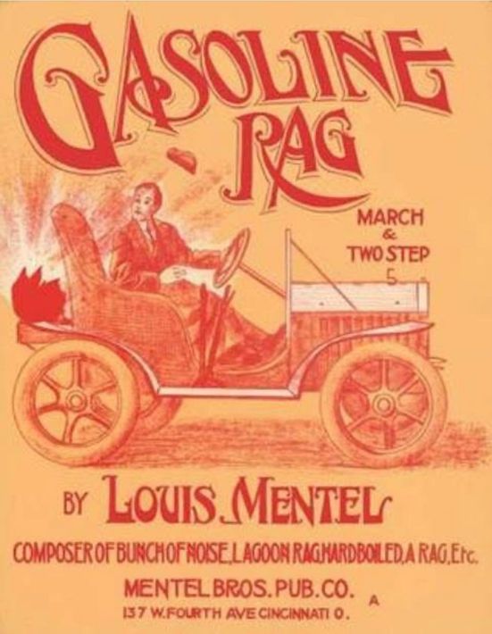 Vintage oranje bladmuziekomslag voor 
