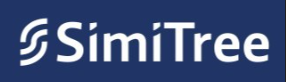 SimiTree logo on dark blue background: white text and stylized letter 'S'.