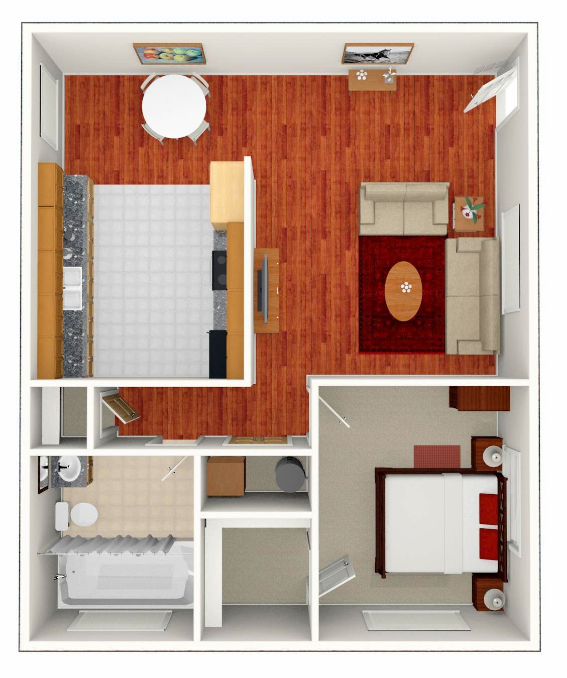 1 Bed | 1 Bath floor plan 3