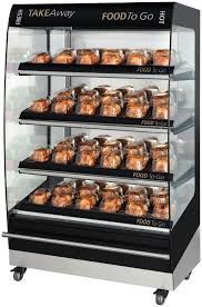 Heated food display case with 