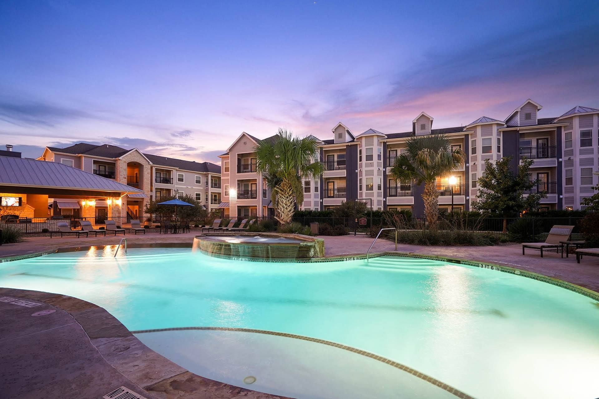 Twilight Pool at Residence at Midland, Midland