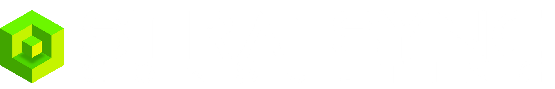 A black, green, and white logo for StratSync Consulting.