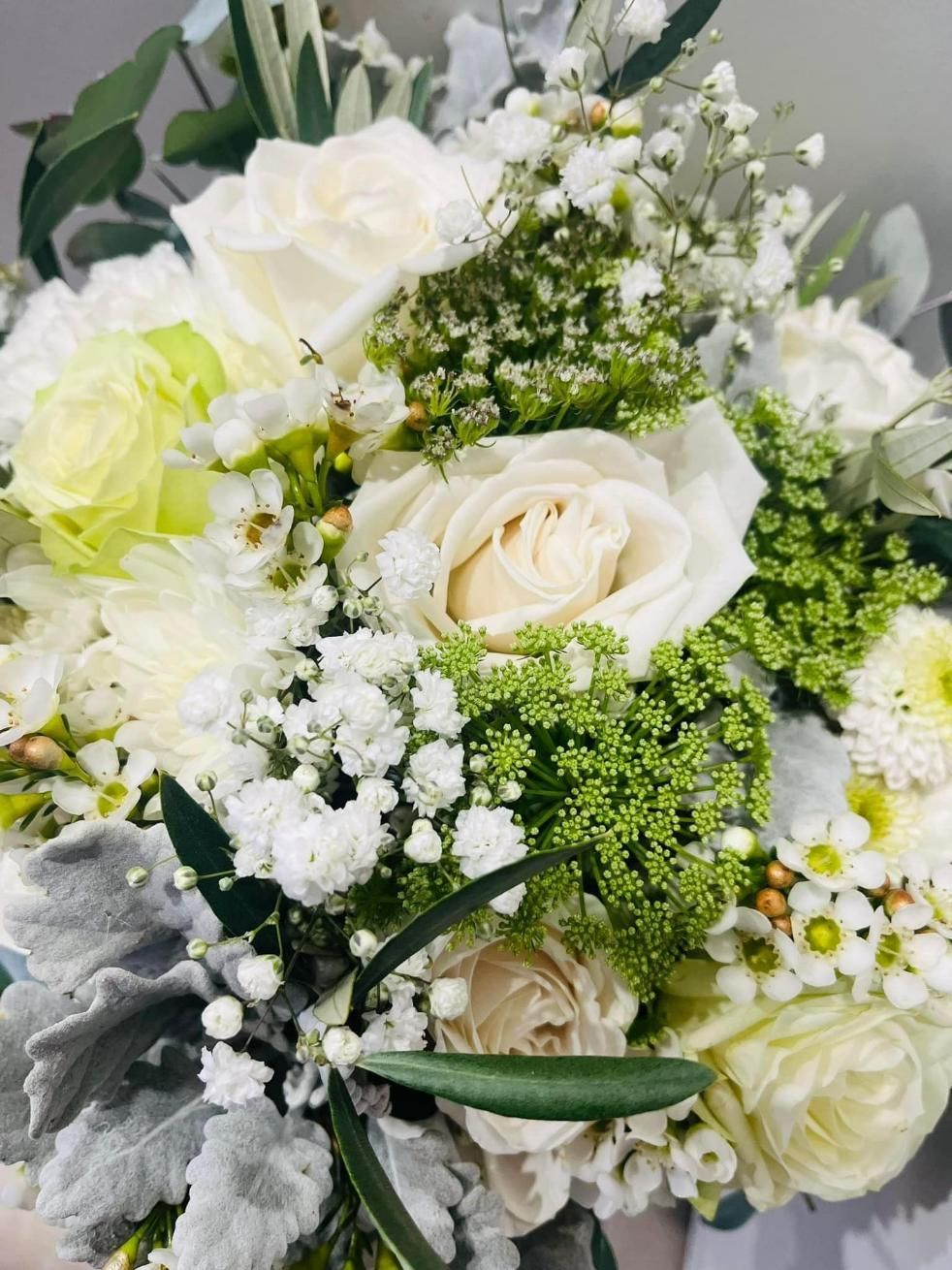 A Close Up of a Bouquet of White and Green Flowers — Flower Hunt in Robina, QLD