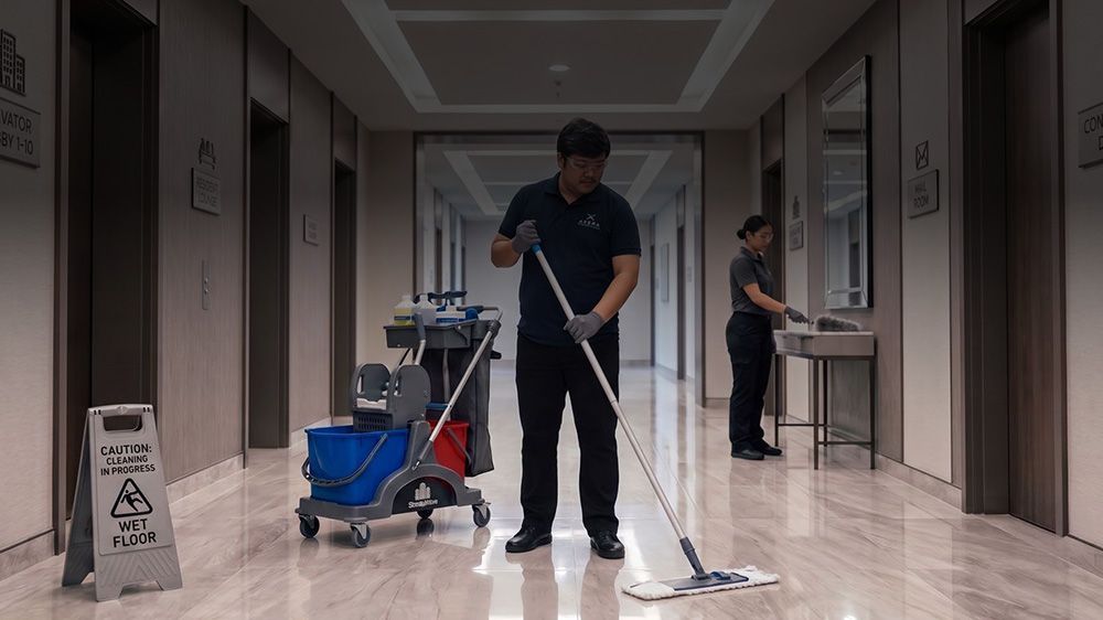 Strata cleaning services in a Sydney property