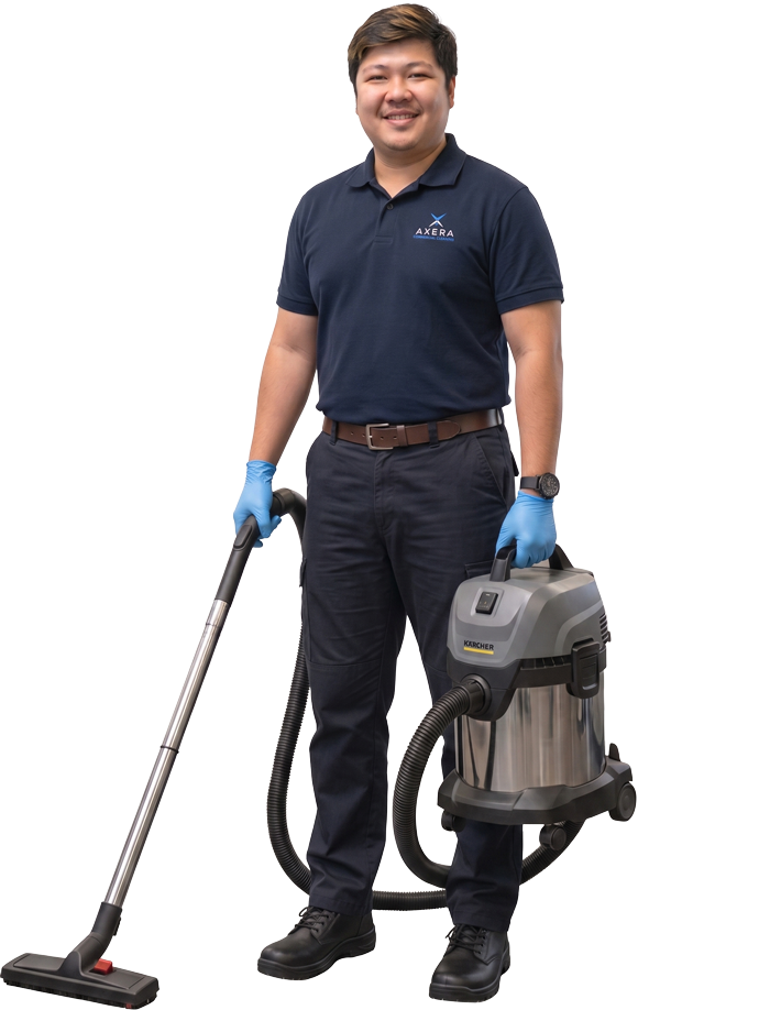 AXERA commercial cleaner at work in Sydney