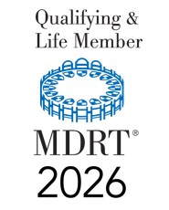 A blue logo with a circular table icon above the text 