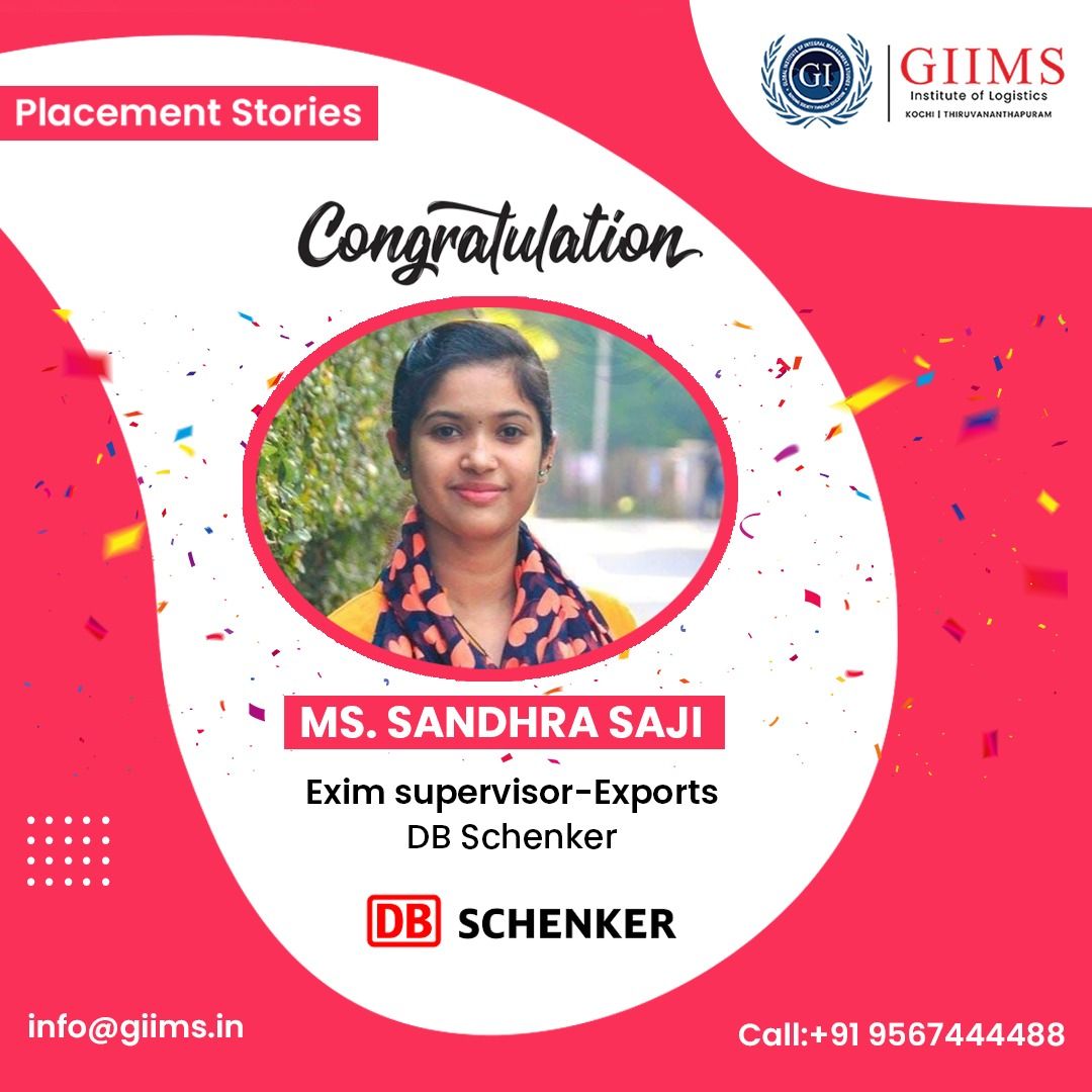 Celebrating success: GIIMS Kochi graduates start their logistics careers.