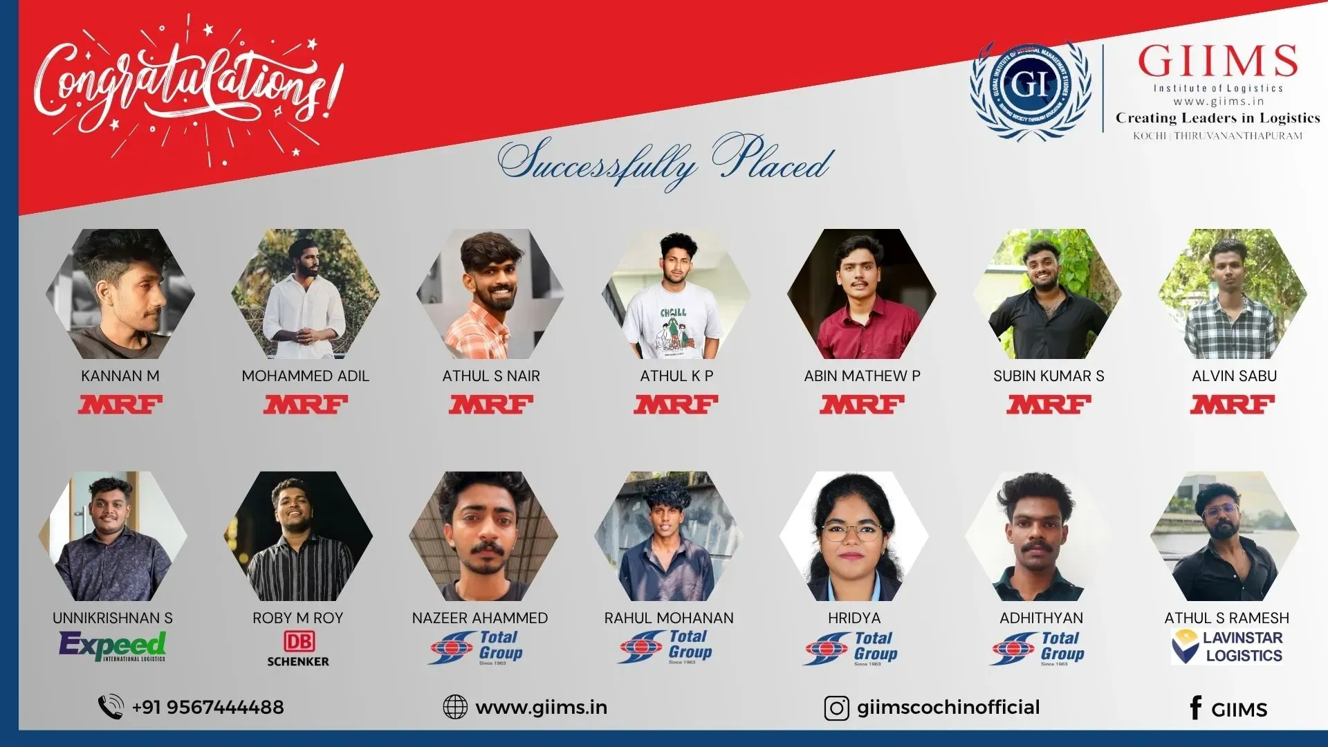 GIIMS students celebrate successful placements at MSC Logistics