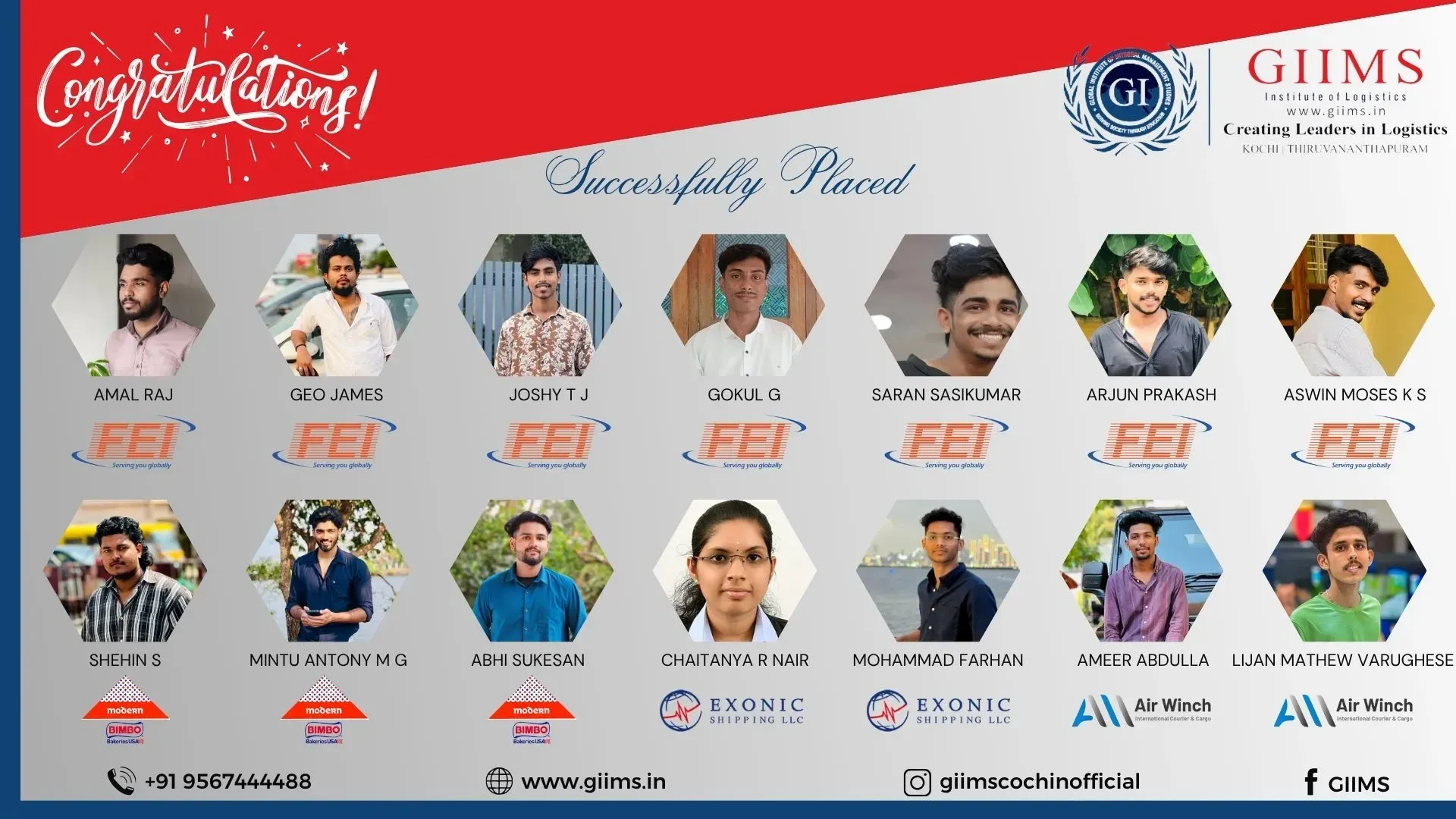 Meet the GIIMS Logistics Grads Getting Hired!  Companies like Spotlog, Everfast, Cherusserikalam & more!