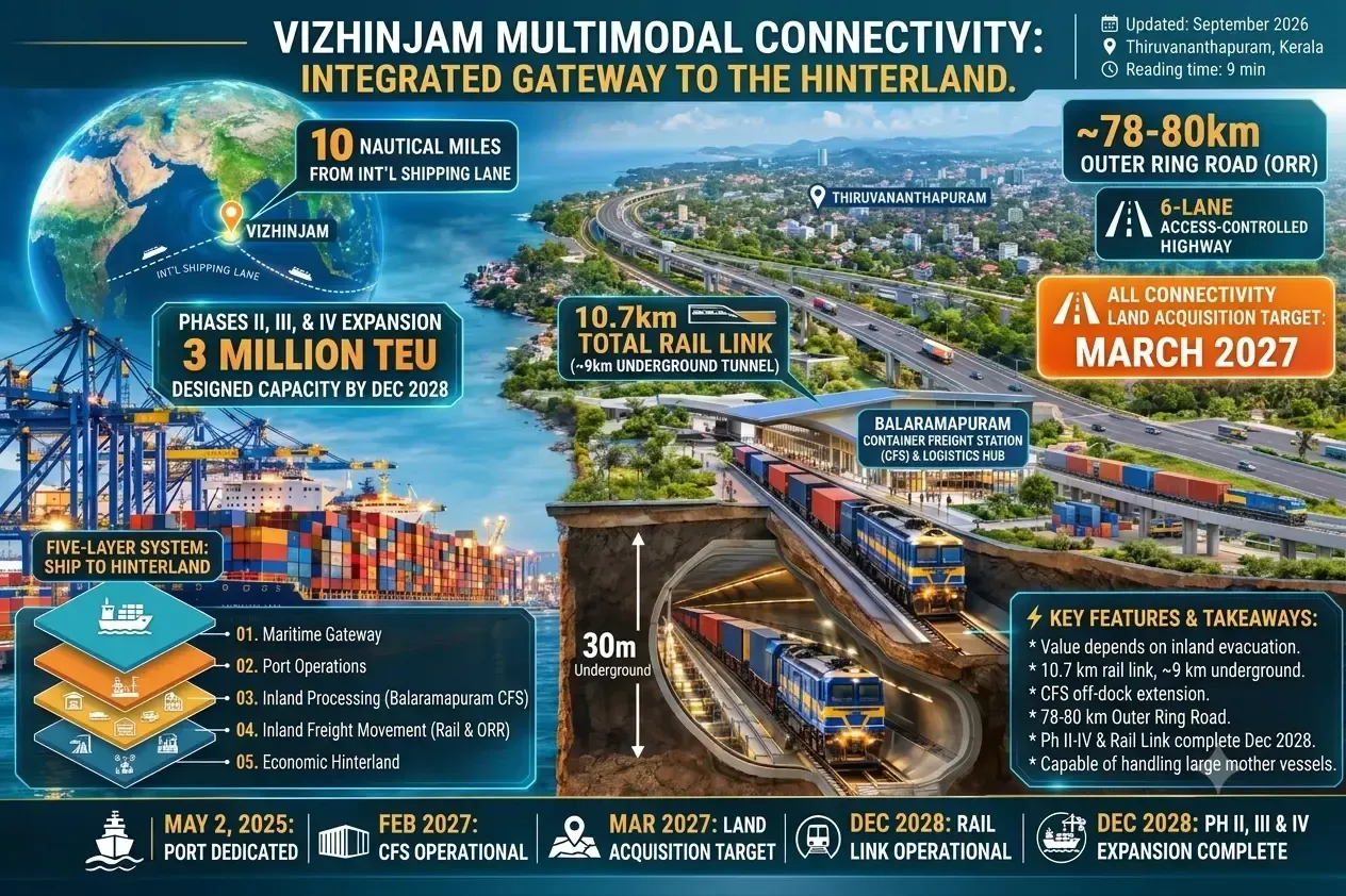 Vizhinjam Multimodal Connectivity: Port, Rail, Road & Logistics