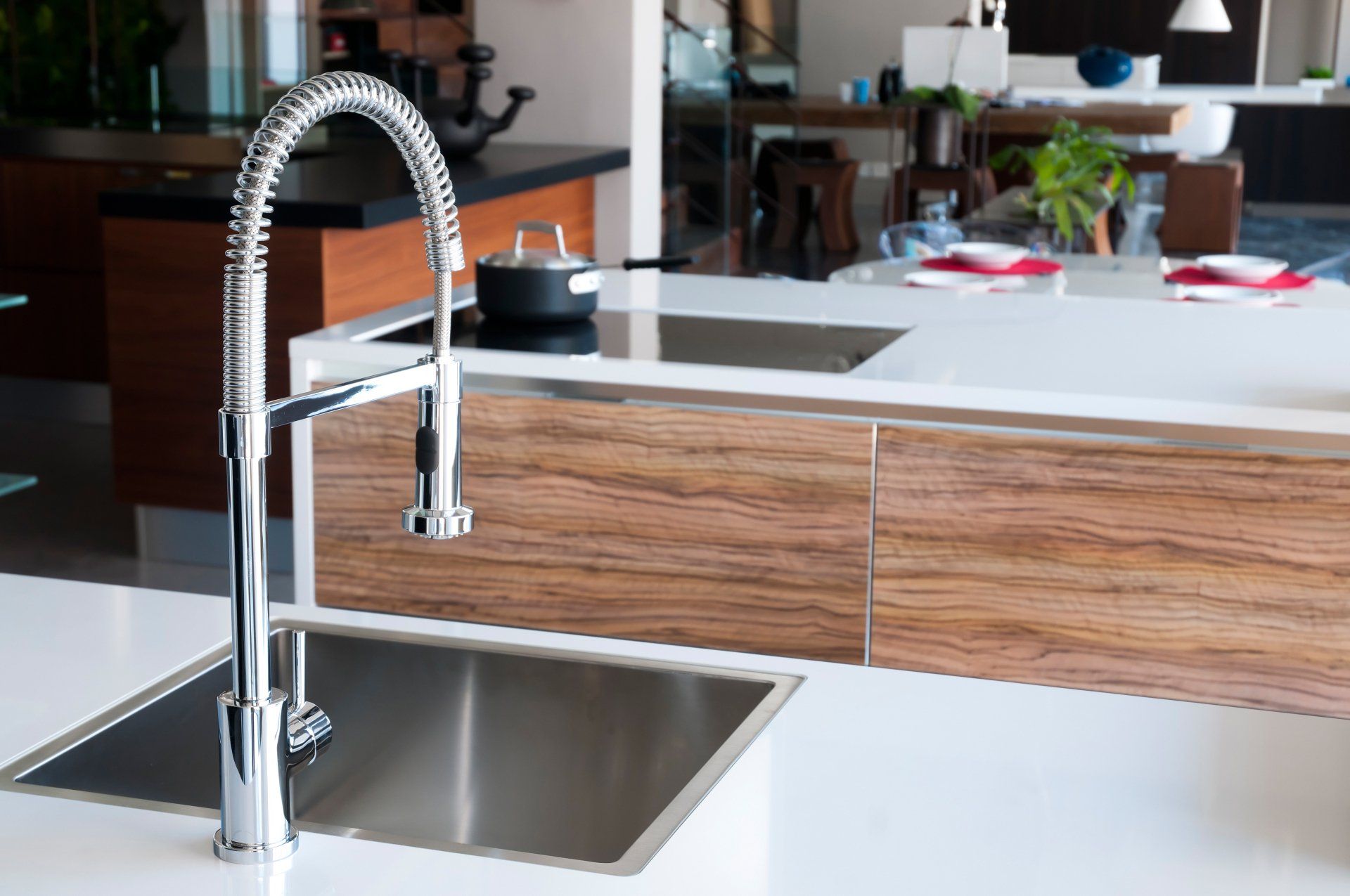 stainless steel faucet inside of kitchen of a Harrisburg Property Management Group home