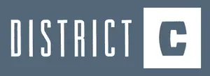 District C logo in white on a blue background, with a large white C in a square