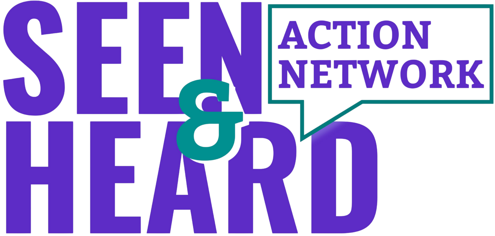 Purple “SEEN & HEARD” logo with an “Action Network” speech-bubble badge in the upper right