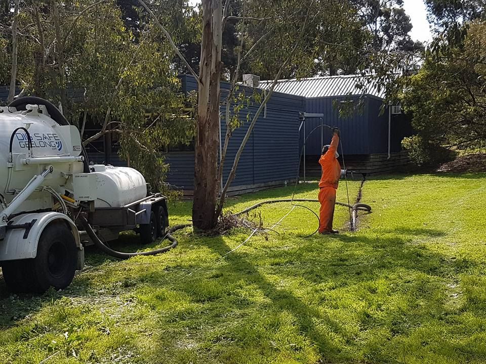 a man is spraying a tree with a hose in a yard .
