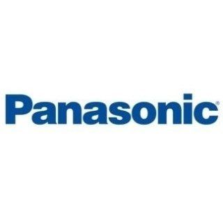 Il logo blu dell'azienda Panasonic su sfondo bianco.