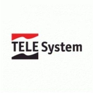 Il logo aziendale di TELE System, con la scritta nera