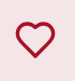 Red heart outline on a light pink background.