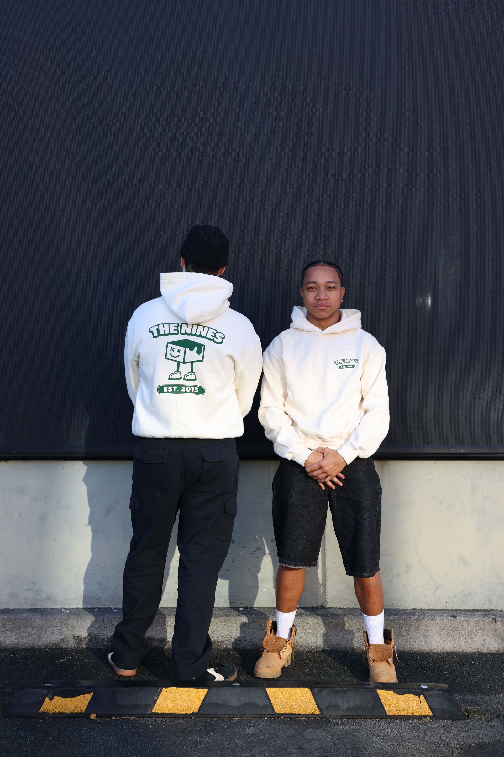 Cream heavyweight hoodie from The Nines Emporium
