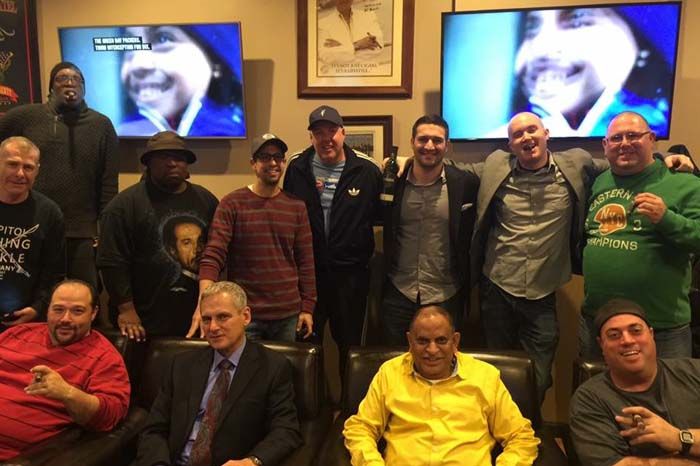 a group of men at maxis cigar lounge franklin square
