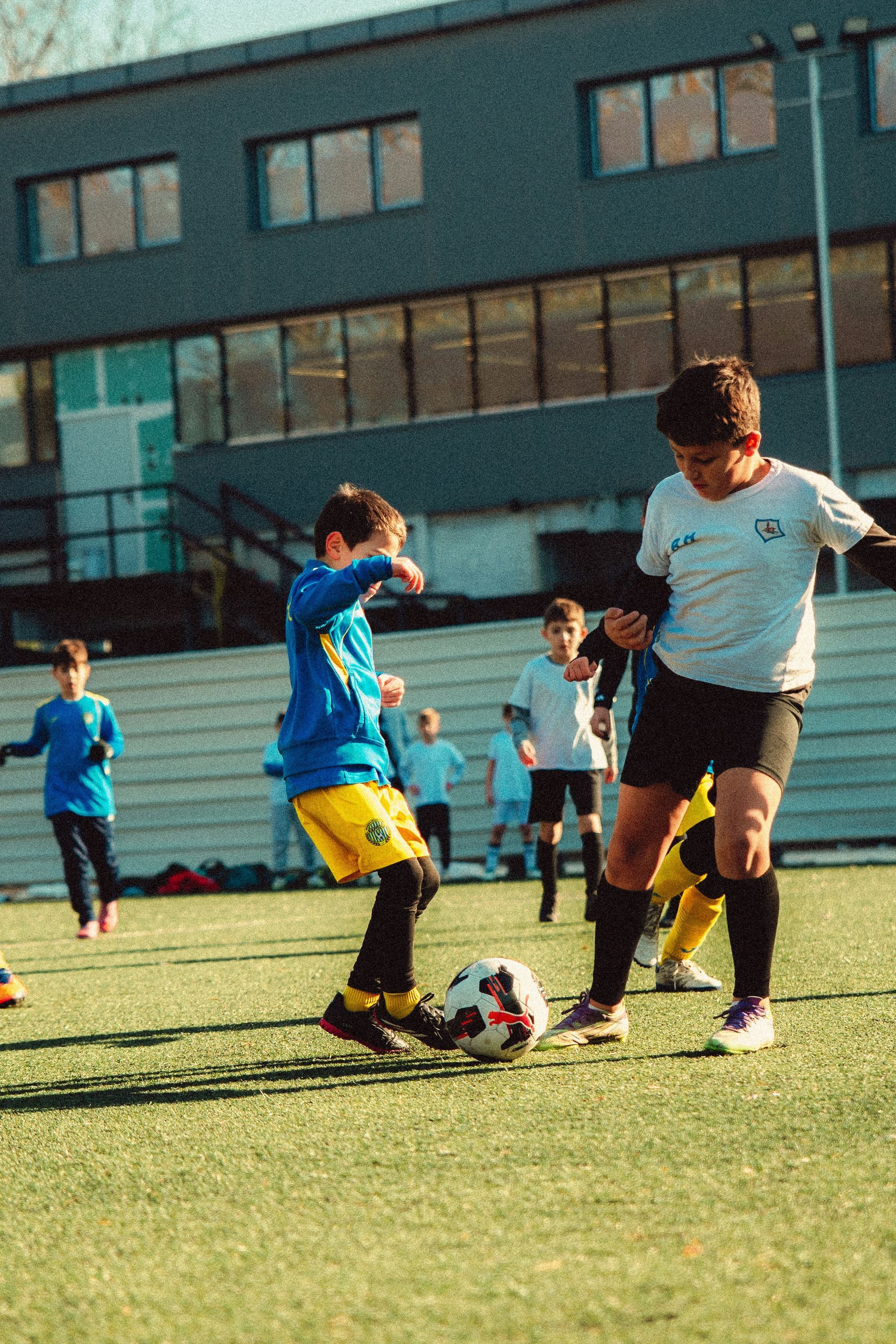 kids playing soccer