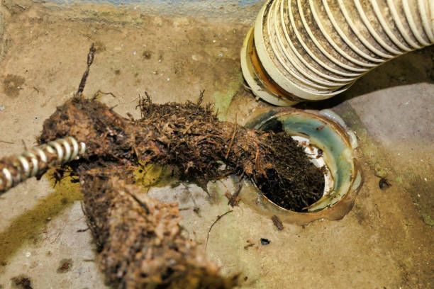 A close up of a drain with a hose coming out of it.
