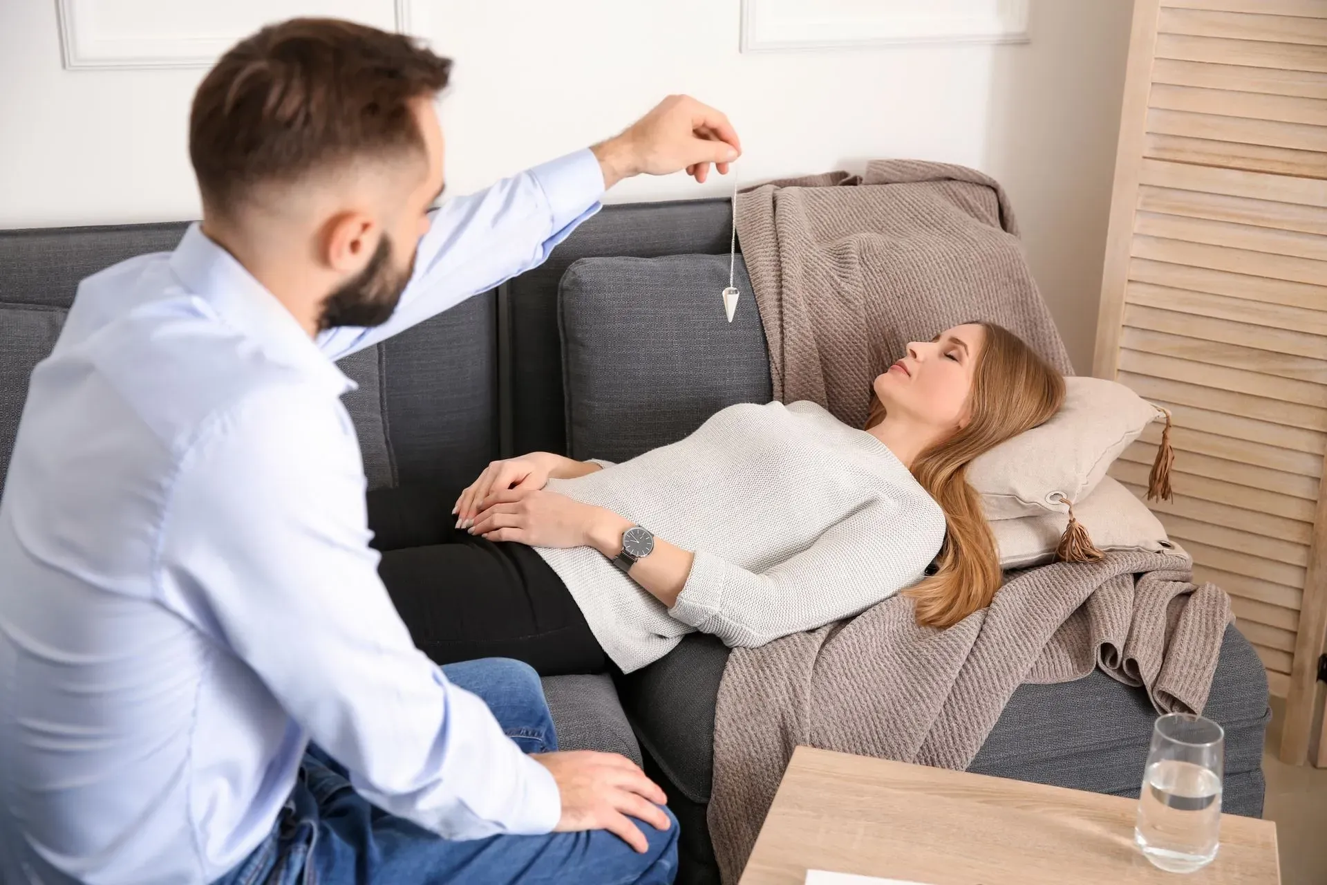 a woman in a hypnotherapy session