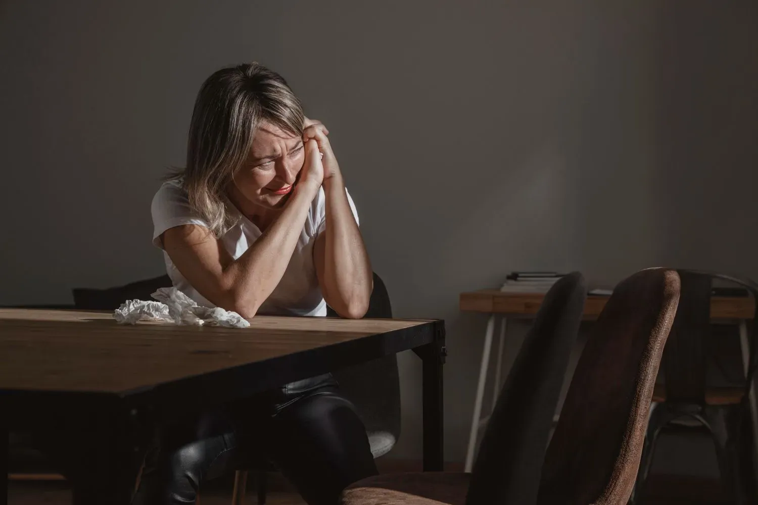 woman dealing with trauma