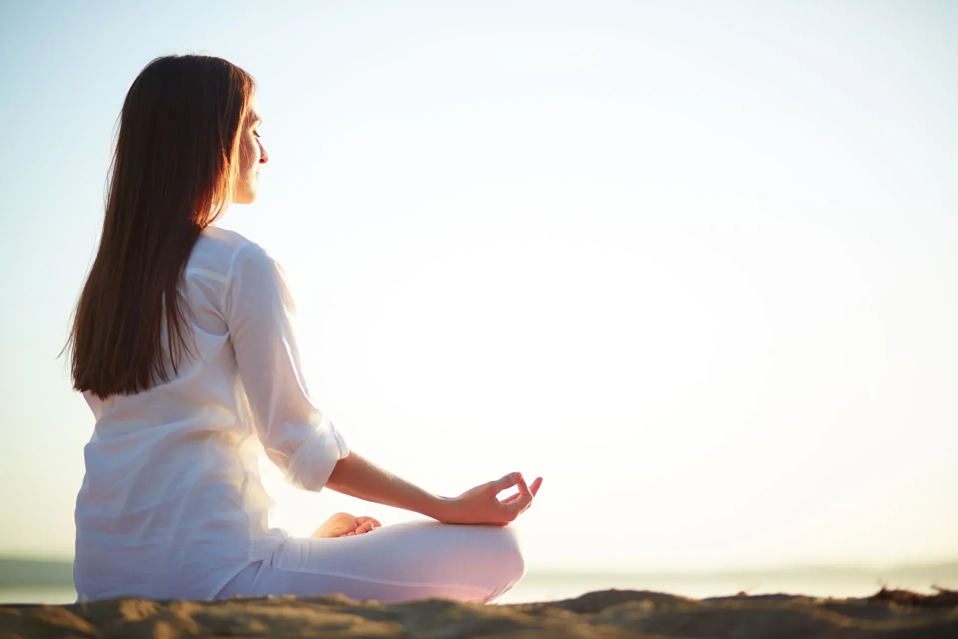 woman doing yoga