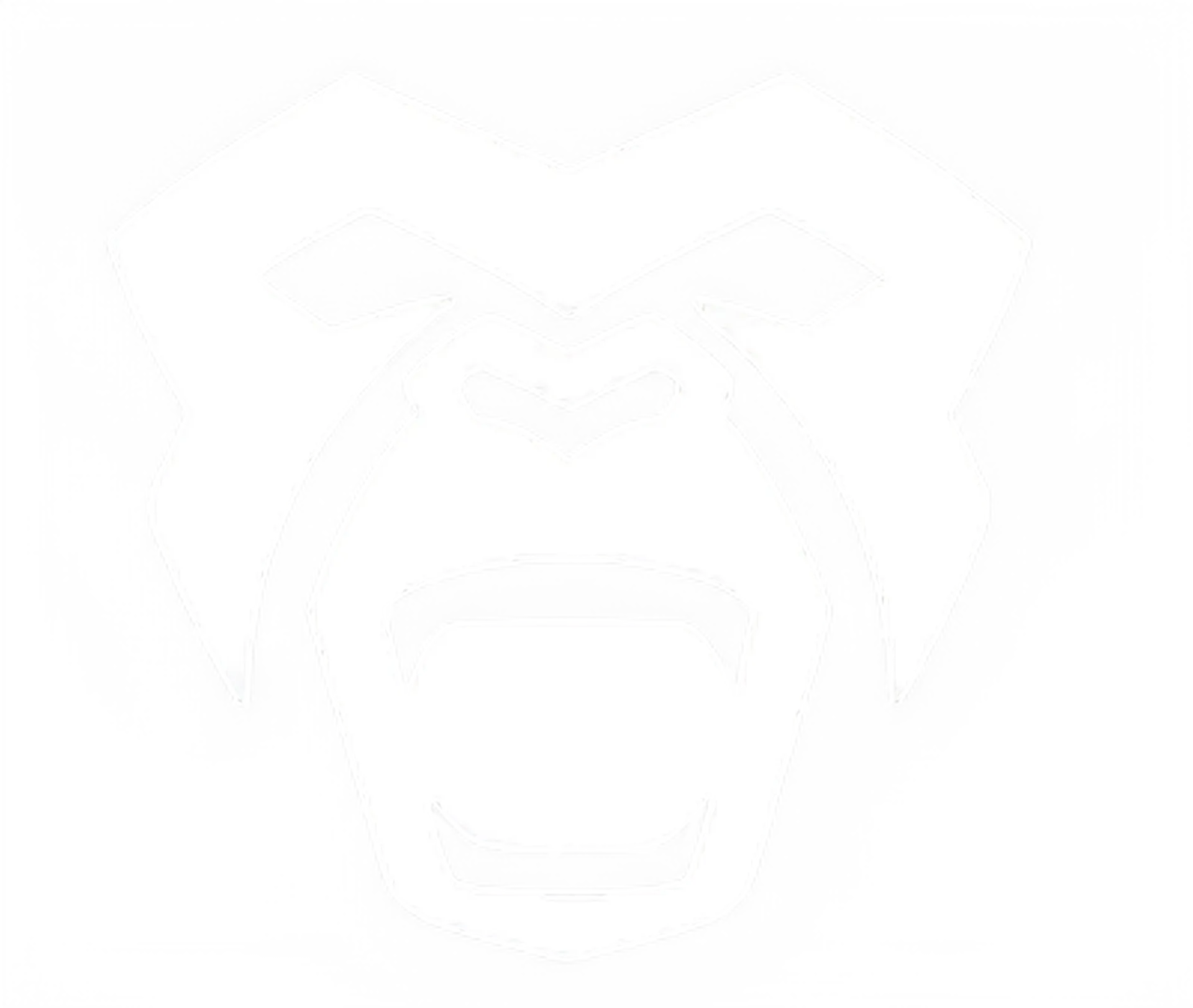 White line-art logo of a gorilla's face showing an open-mouthed expression, set against a dark background.