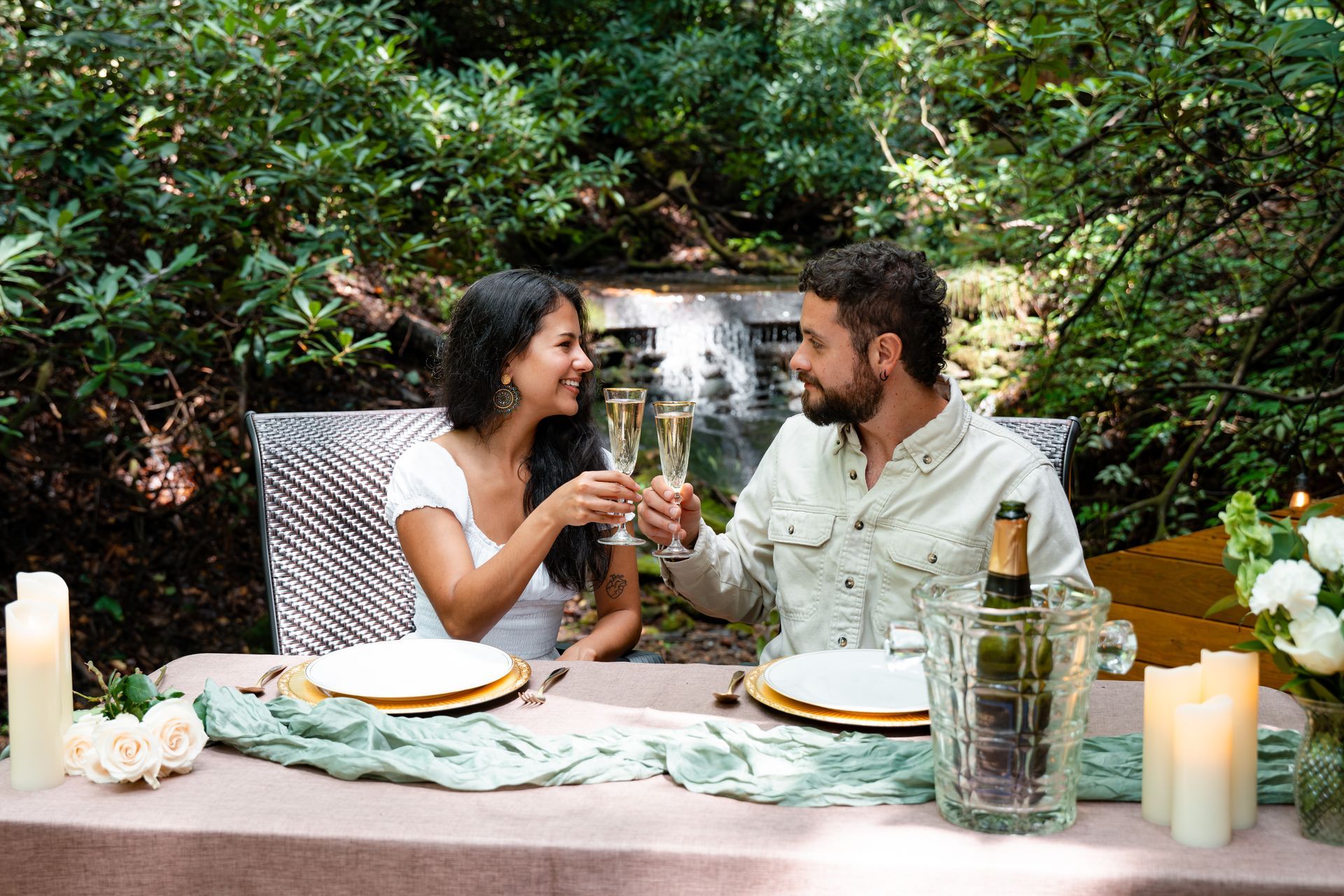 Waterfall Dinner Blue Ridge Mountains Asheville