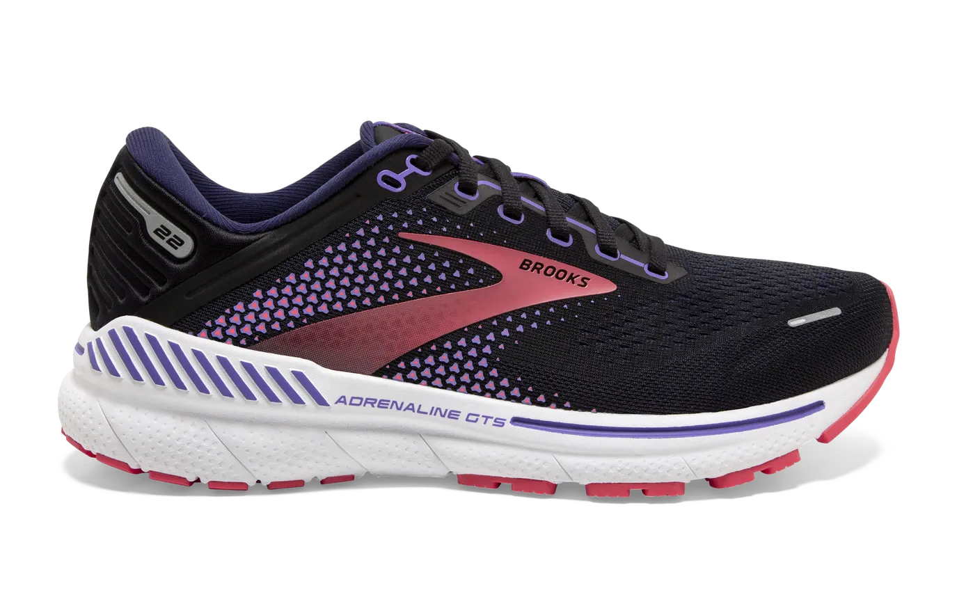 080 - Black/Purple/Coral Brooks Women's Adrenaline GTS 22