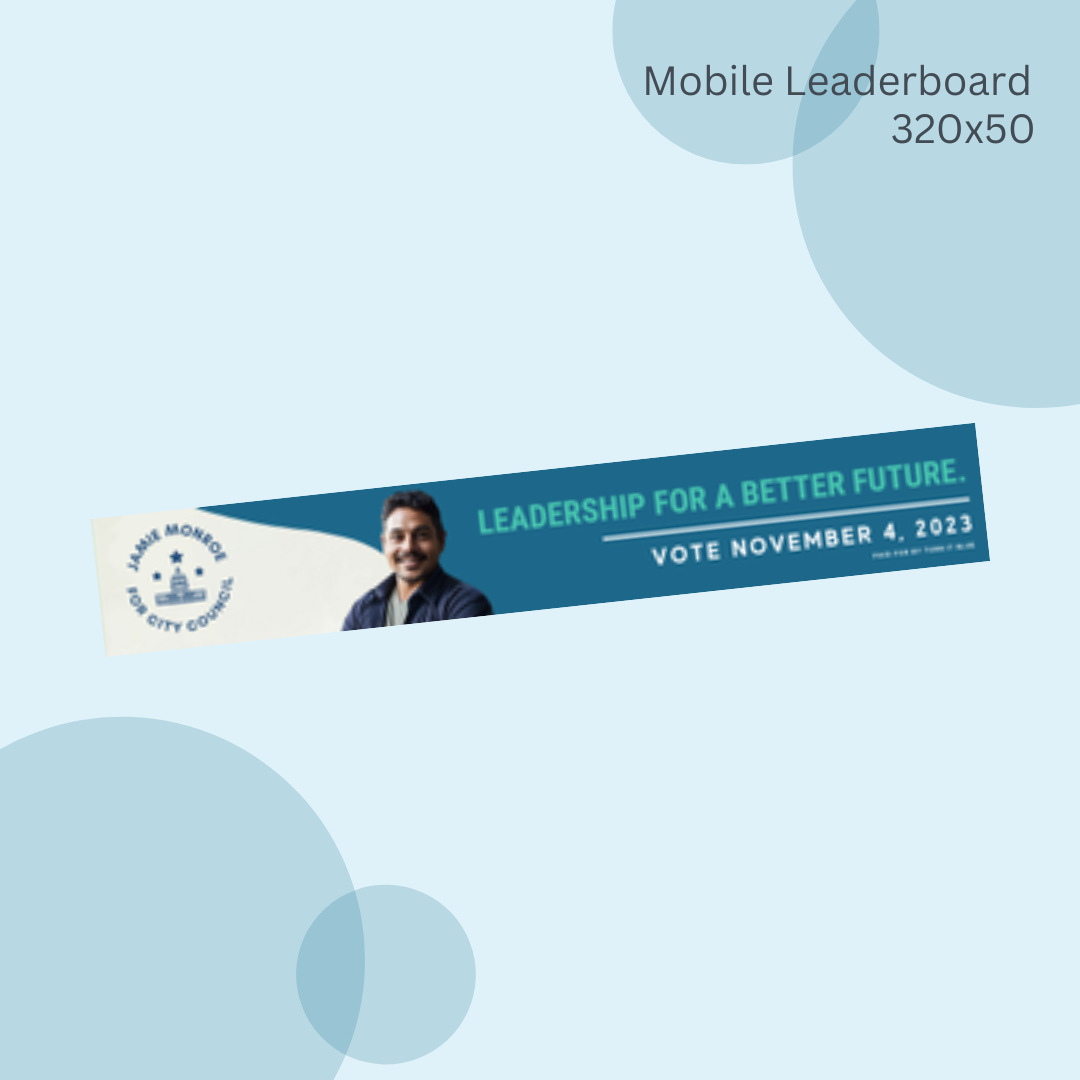 A poster that says leadership for a better future