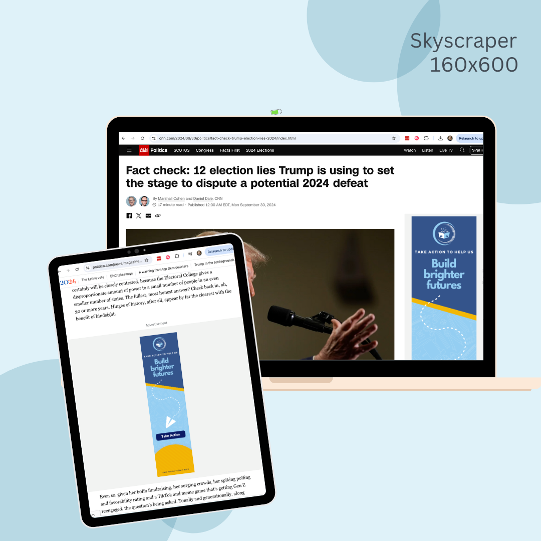A bookmark that says skyscraper 160x600 on it