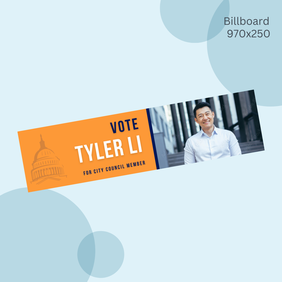 A poster that says vote tyler li on it