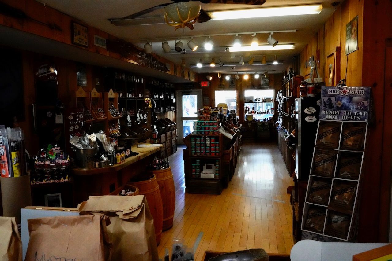 The inside of a store filled with lots of items