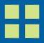 A blue background with four yellow squares on it.