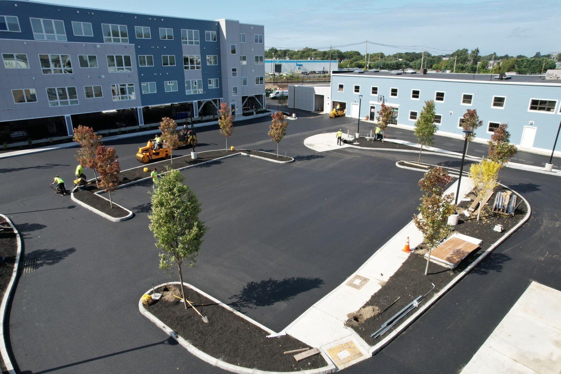 Asphalt Paving On Commercial Place — Peabody, MA — Atlantic Paving Corp.