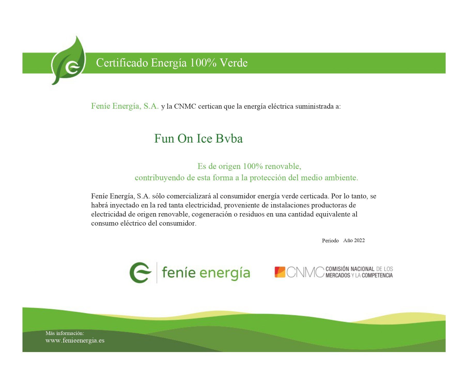 Un certificado que dice
