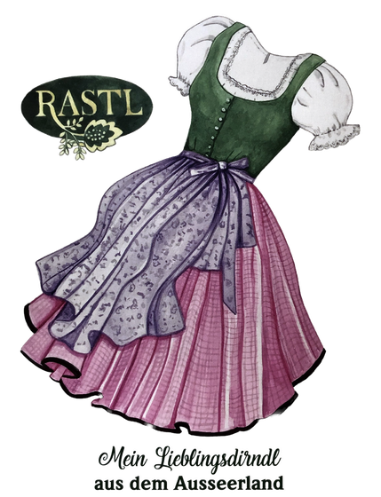 Dirndl Zeichnung