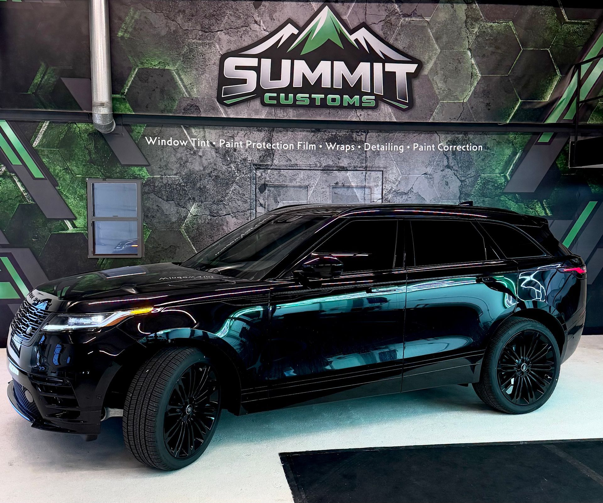 Range Rover Velar 3M Crystalline window tint by summit customs in denver colorado