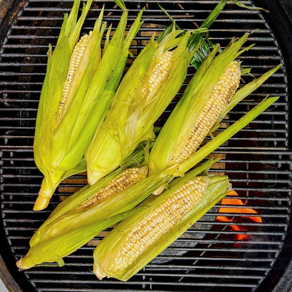 Grilled Corn in the Husk Recipe Cowboy Charcoal