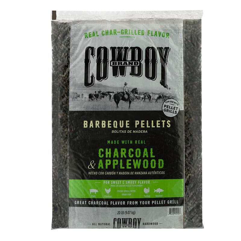 Type of grilling pellets - 20lb Bag of Cowboy Applewood & Charcoal Pellets